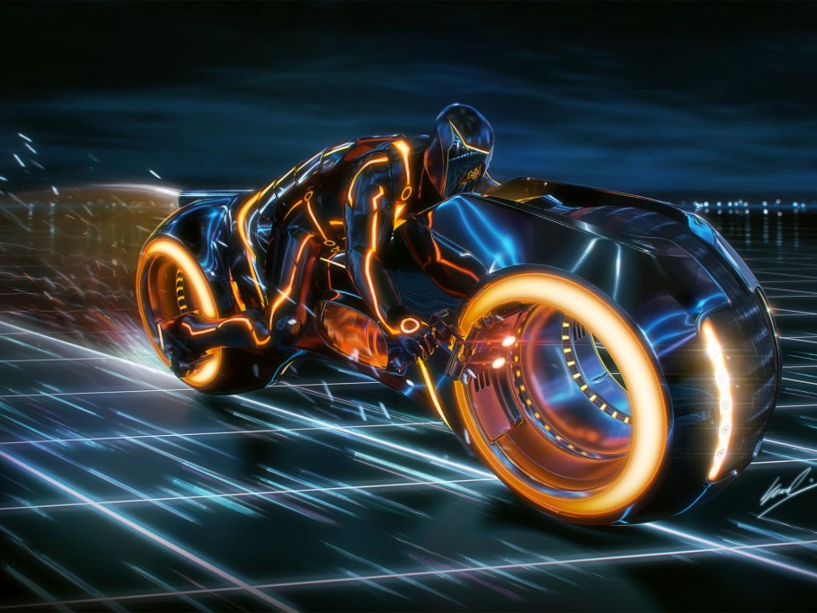 РњРѕС‚РѕС†РёРєР» tron Light Cycle 80s